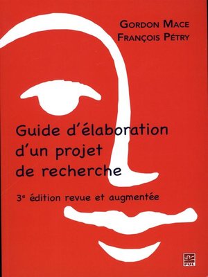 cover image of Guide d'élaboration d'un projet de recherche 3e édition